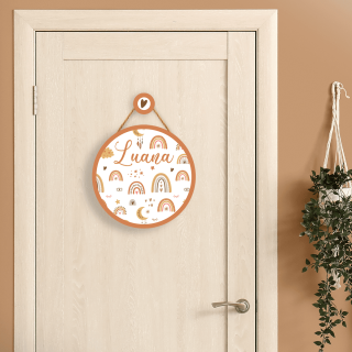 Porta Maternidade Arco Íris Boho