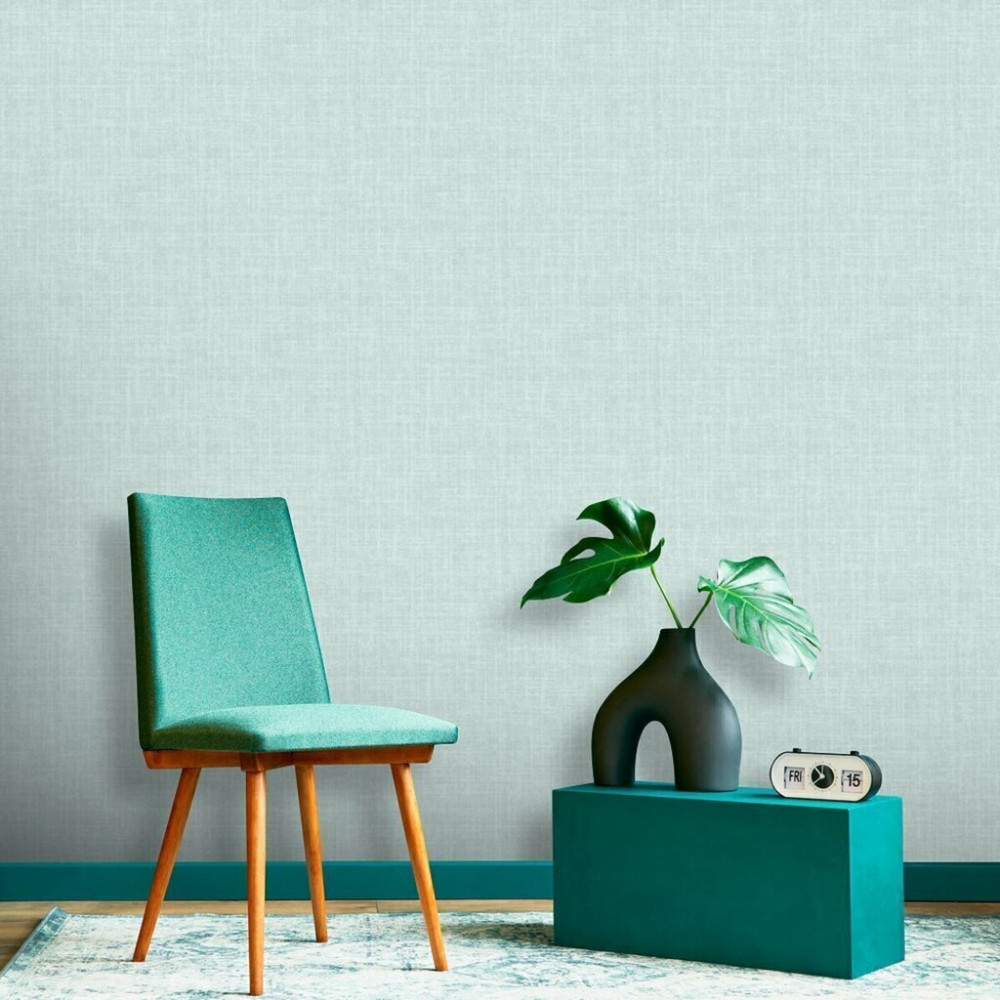 Papel de Parede Tecido Linho Verde Pastel Papel de Parede Tecido Linho Verde Pastel