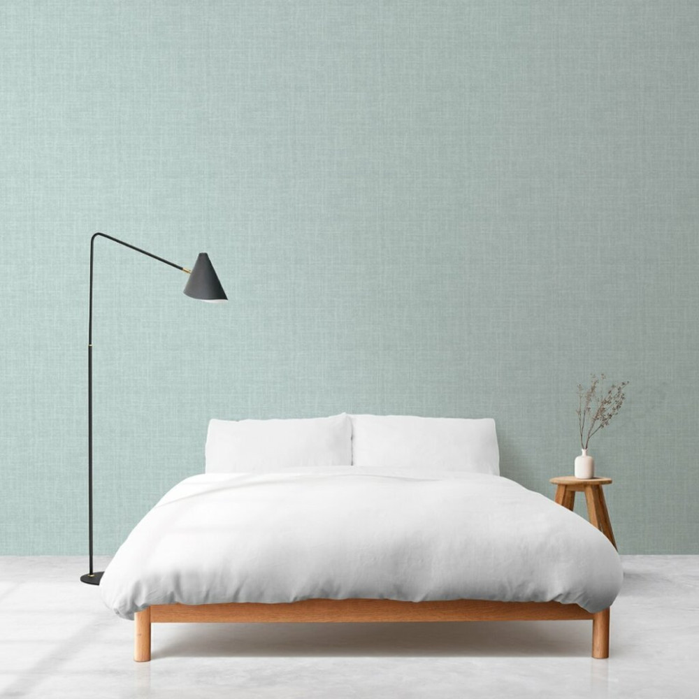 Papel de Parede Tecido Linho Verde Pastel Papel de Parede Tecido Linho Verde Pastel