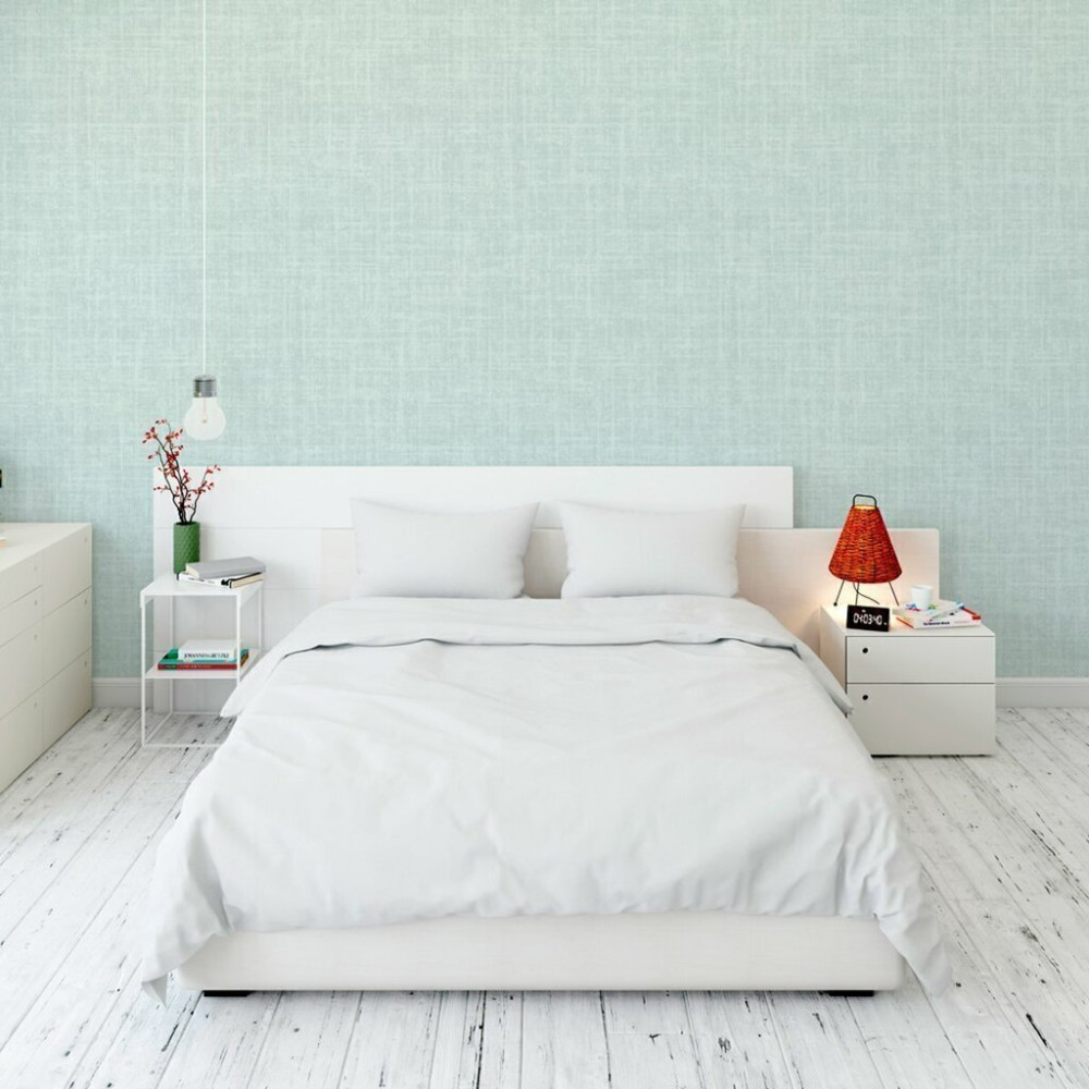 Papel de Parede Tecido Linho Verde Pastel Papel de Parede Tecido Linho Verde Pastel