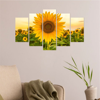 Quadro Mosaico Girassóis