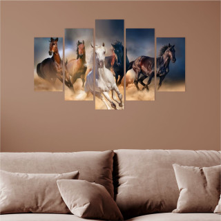 Quadro Mosaico Cavalos