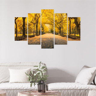 Quadro Mosaico Outono Amarelo