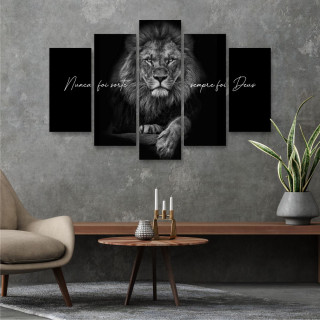 Quadro Mosaico Decorativo Leão de Judá