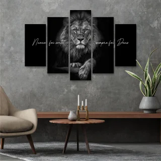 Quadro Mosaico Decorativo Leão de Judá