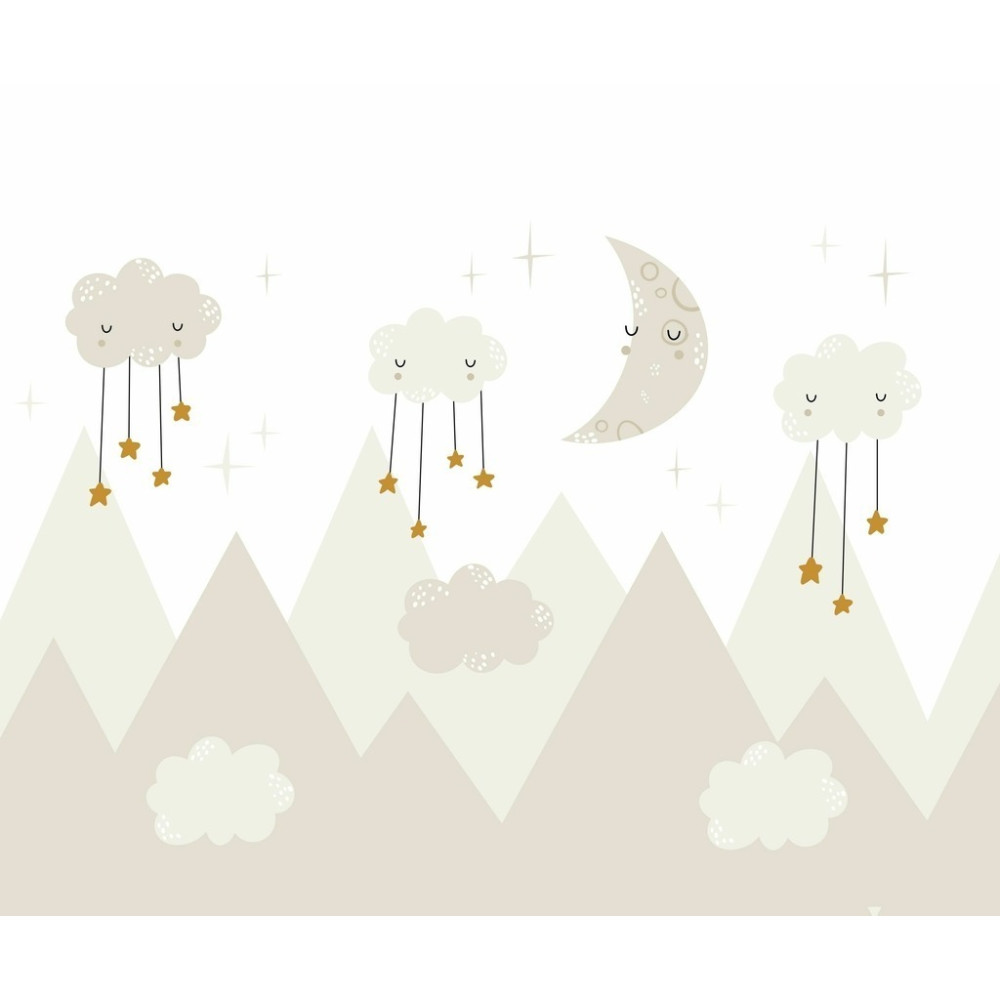 Papel de Parede Personalizado Noite Estelar em Tons Pastéis