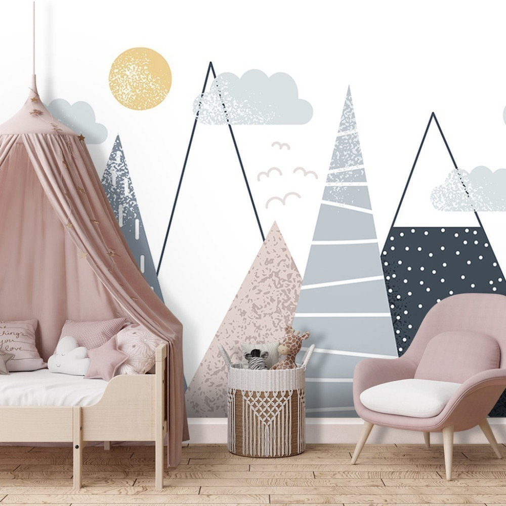 Papel de Parede Personalizado Panorama de Montanhas Papel de Parede Personalizado Panorama de Montanhas