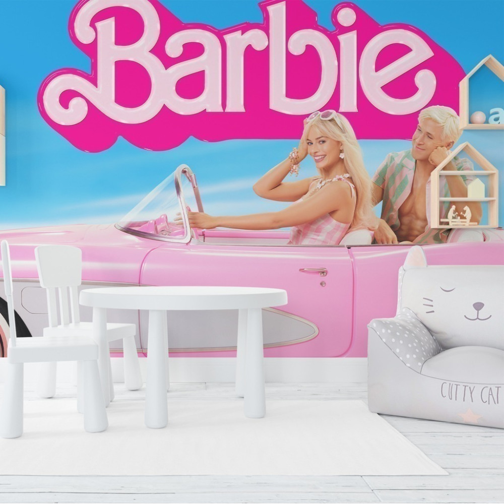 Papel De Parede Personalizado Barbie e Ken em seu Automóvel