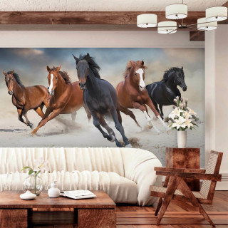 Papel de Parede Personalizado Cavalos Selvagens