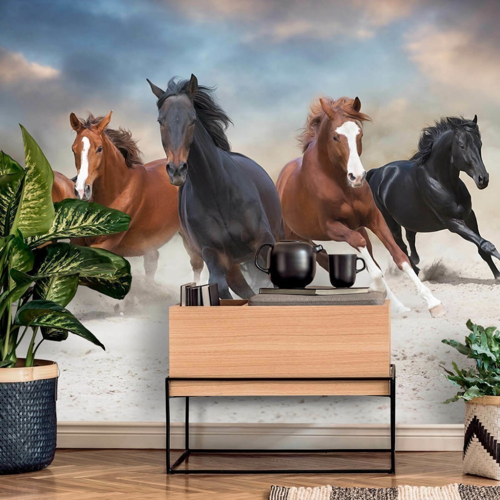 Papel de Parede Personalizado Cavalos Selvagens Papel de Parede Personalizado Cavalos Selvagens