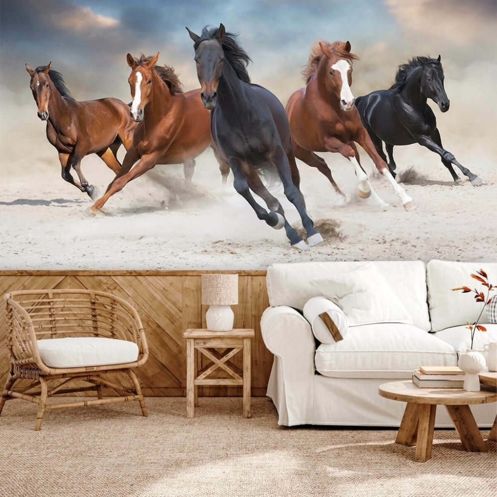 Papel de Parede Personalizado Cavalos Selvagens Papel de Parede Personalizado Cavalos Selvagens