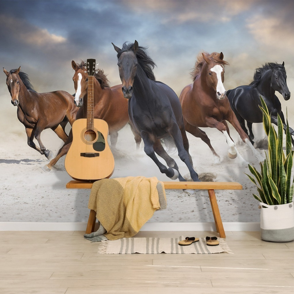 Papel de Parede Personalizado Cavalos Selvagens Papel de Parede Personalizado Cavalos Selvagens