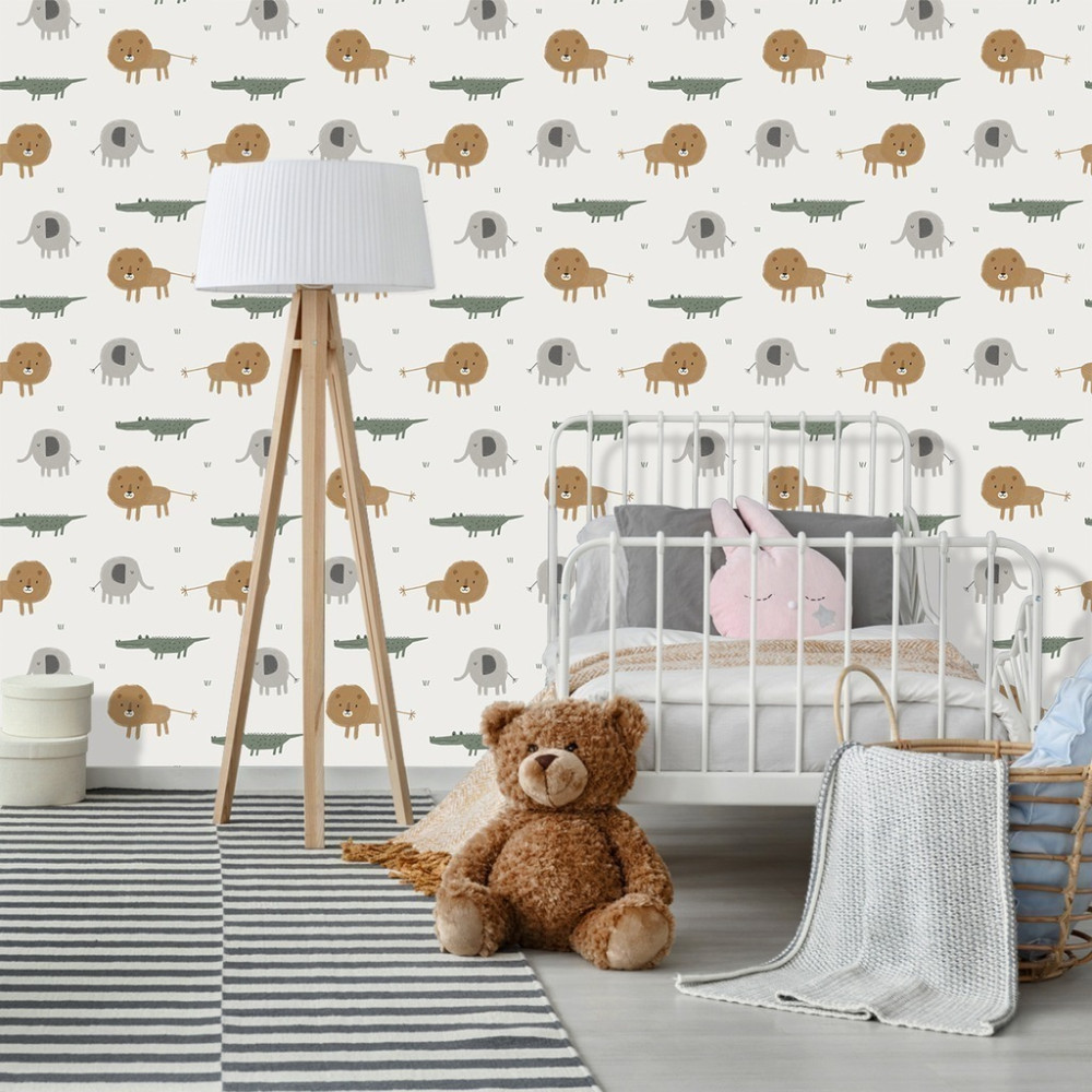 Papel de Parede Personalizado Mundo dos Animais Cute