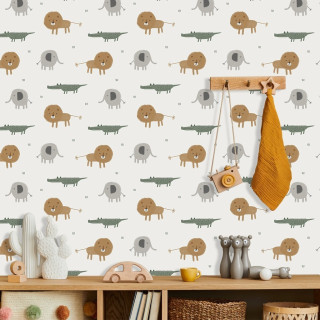 Papel de Parede Personalizado Mundo dos Animais Cute