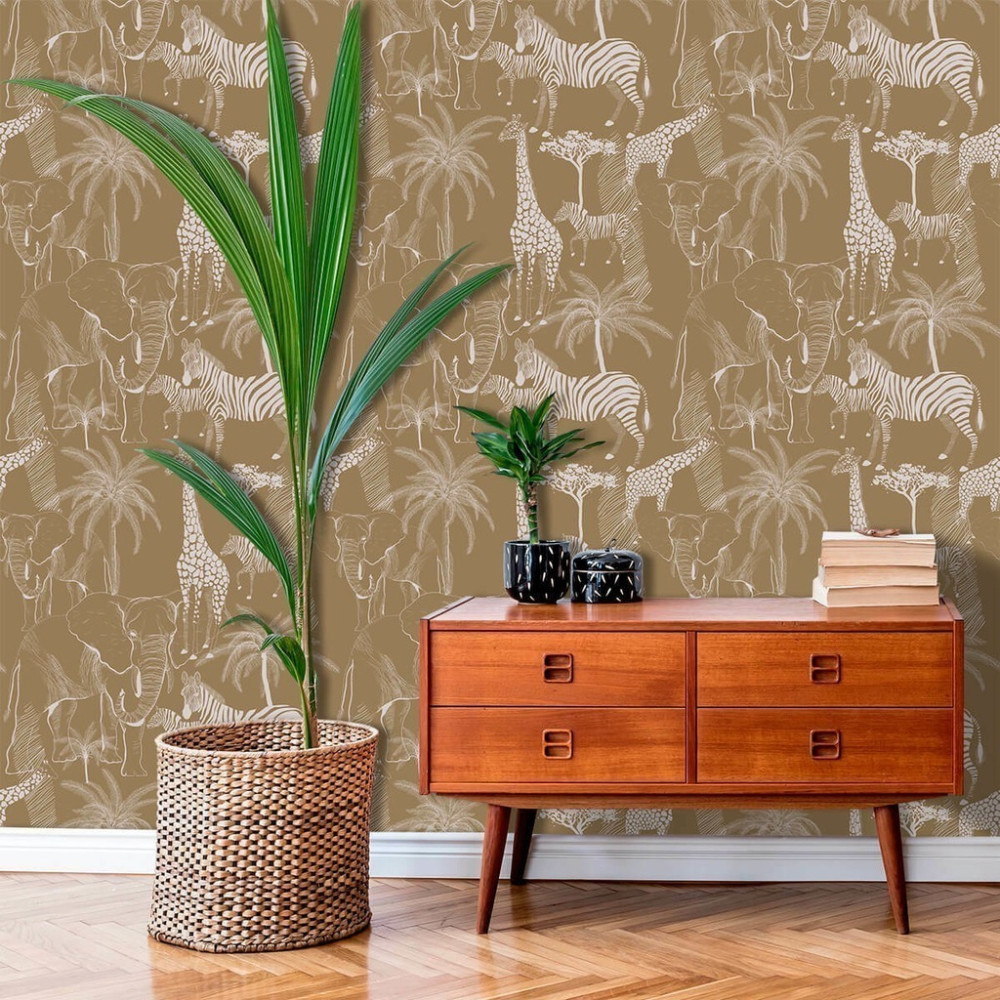 Papel de Parede Personalizado Safari dos Animais na África Papel de Parede Personalizado Safari dos Animais na África