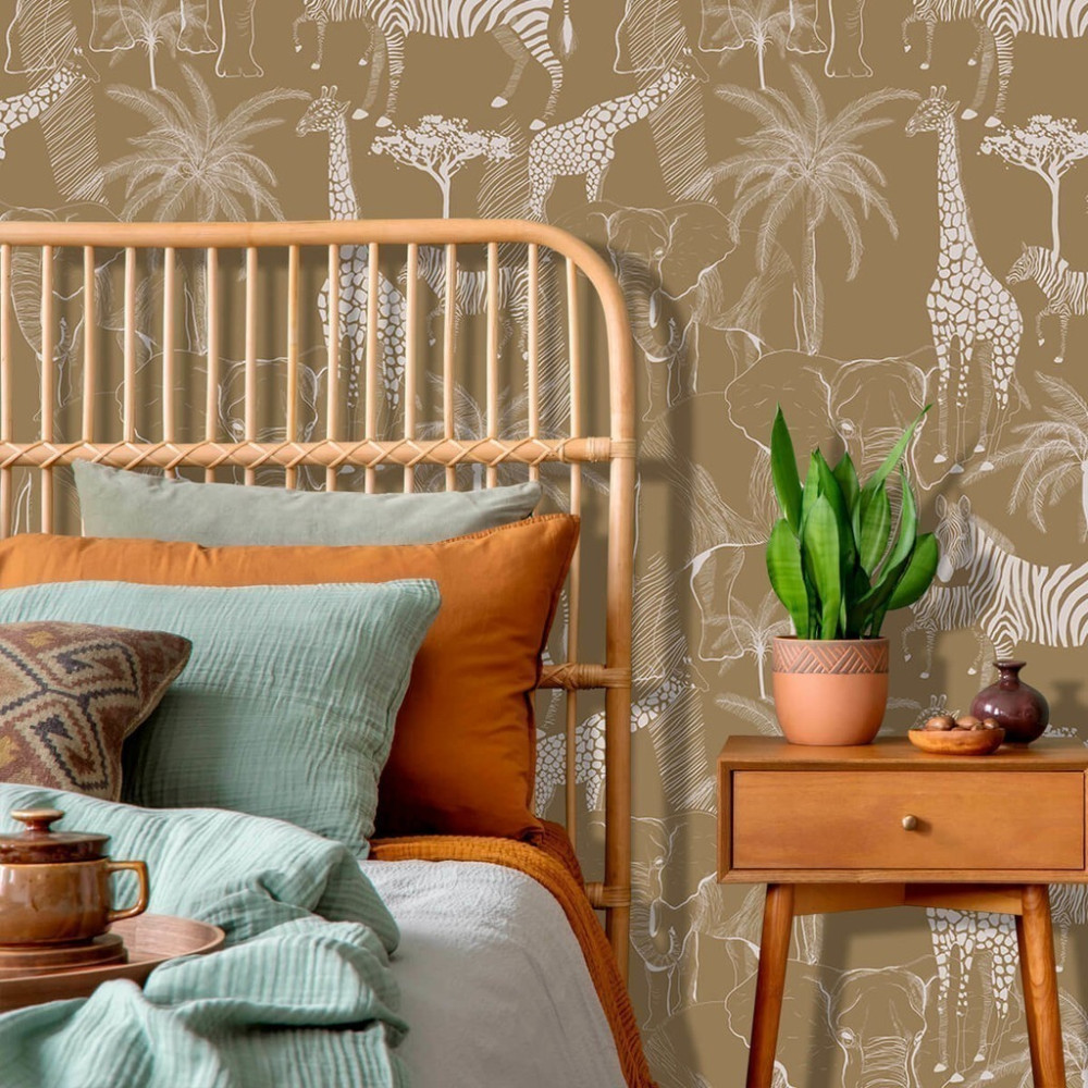 Papel de Parede Personalizado Safari dos Animais na África Papel de Parede Personalizado Safari dos Animais na África