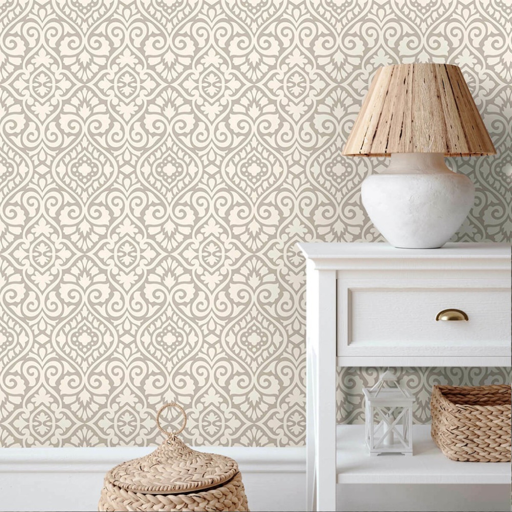 Papel de Parede Personalizado Arabesco Tons Pastéis