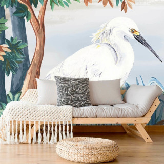 Papel de Parede Personalizado Pluma Branca