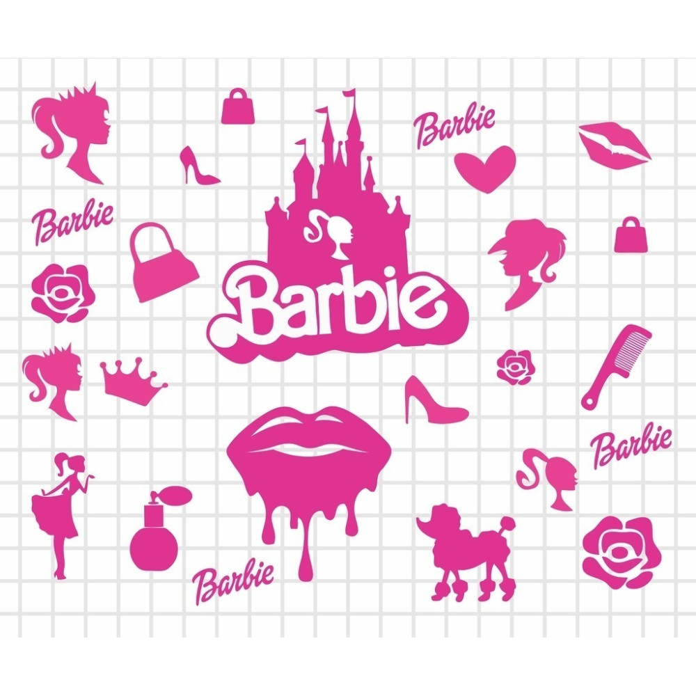 Papel De Parede Personalizado Adesivos da Barbie