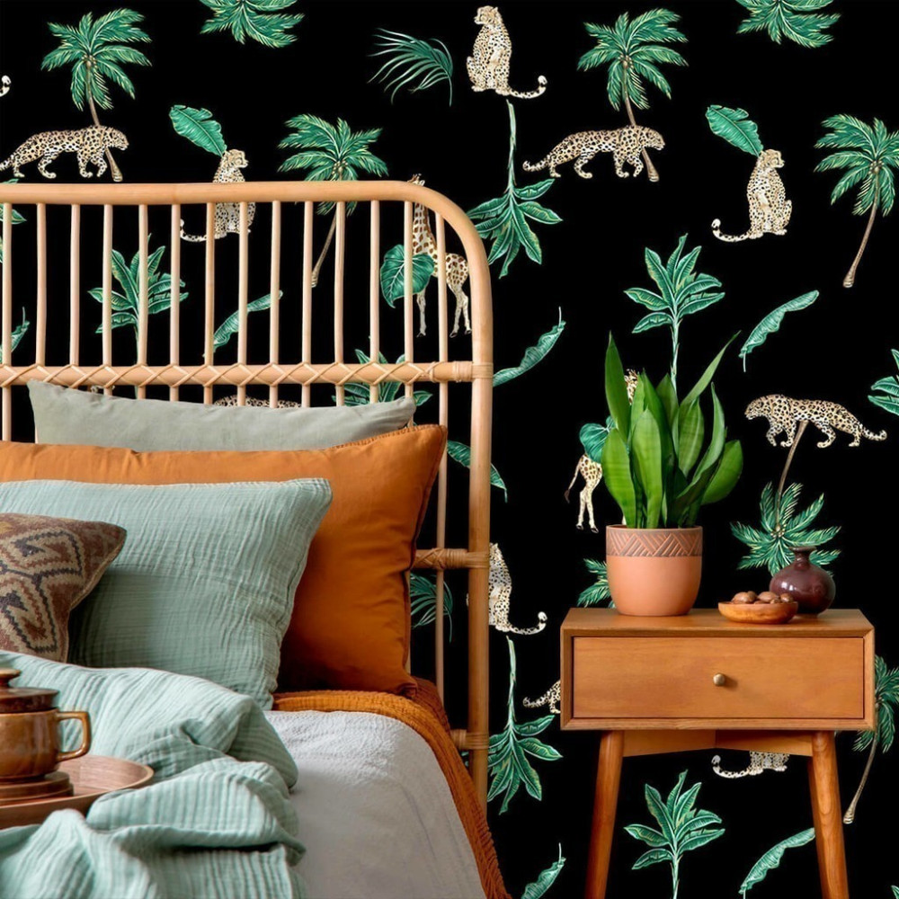 Papel de Parede Personalizado Black Safari Papel de Parede Personalizado Black Safari