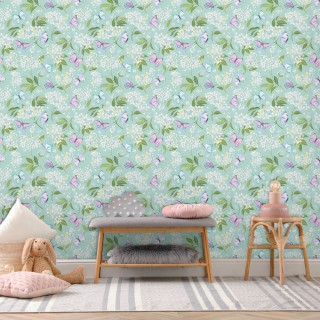 Papel de Parede Personalizado Borboletas Florais