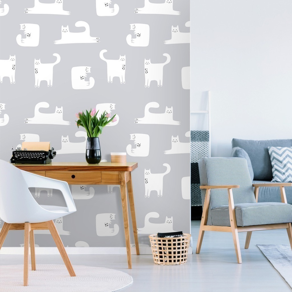Papel de Parede Personalizado Gatinhos Cute