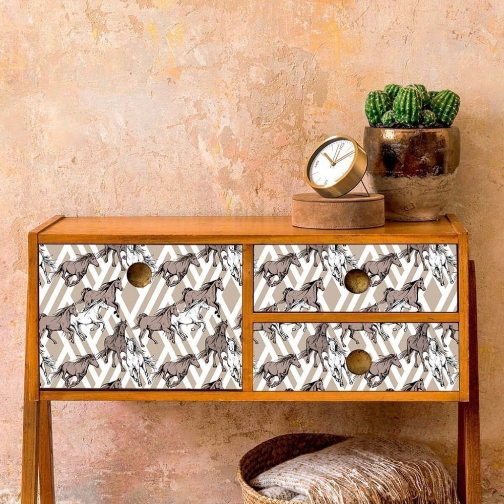 Papel de Parede Personalizado Cavalos Fundo Xadrez Papel de Parede Personalizado Cavalos Fundo Xadrez