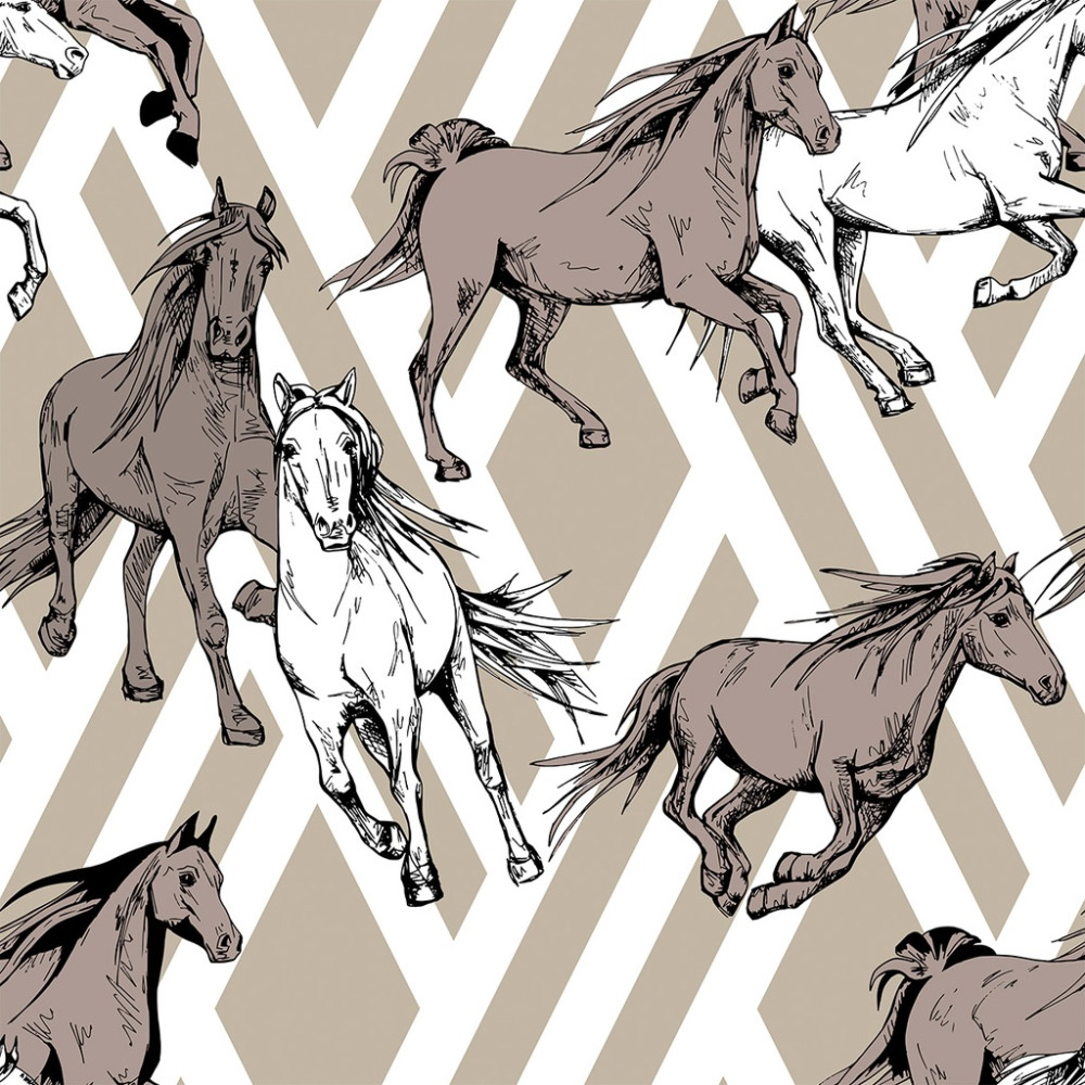 Papel de Parede Personalizado Cavalos Fundo Xadrez Papel de Parede Personalizado Cavalos Fundo Xadrez