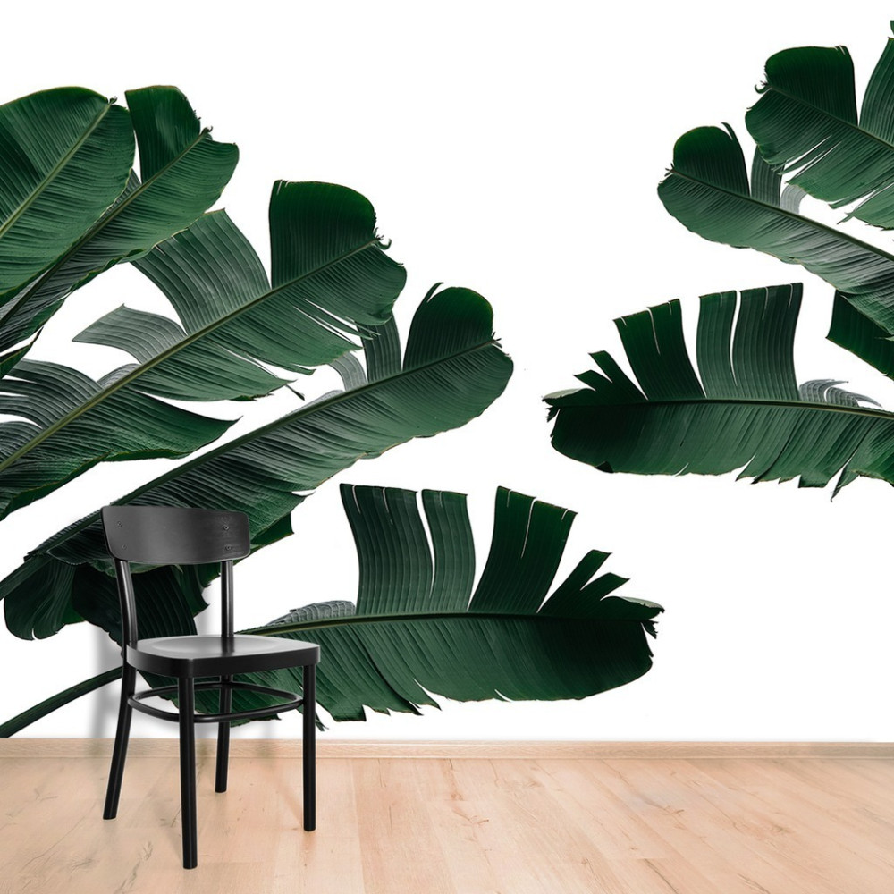 Papel de Parede Personalizado Folhas de Bananeiras