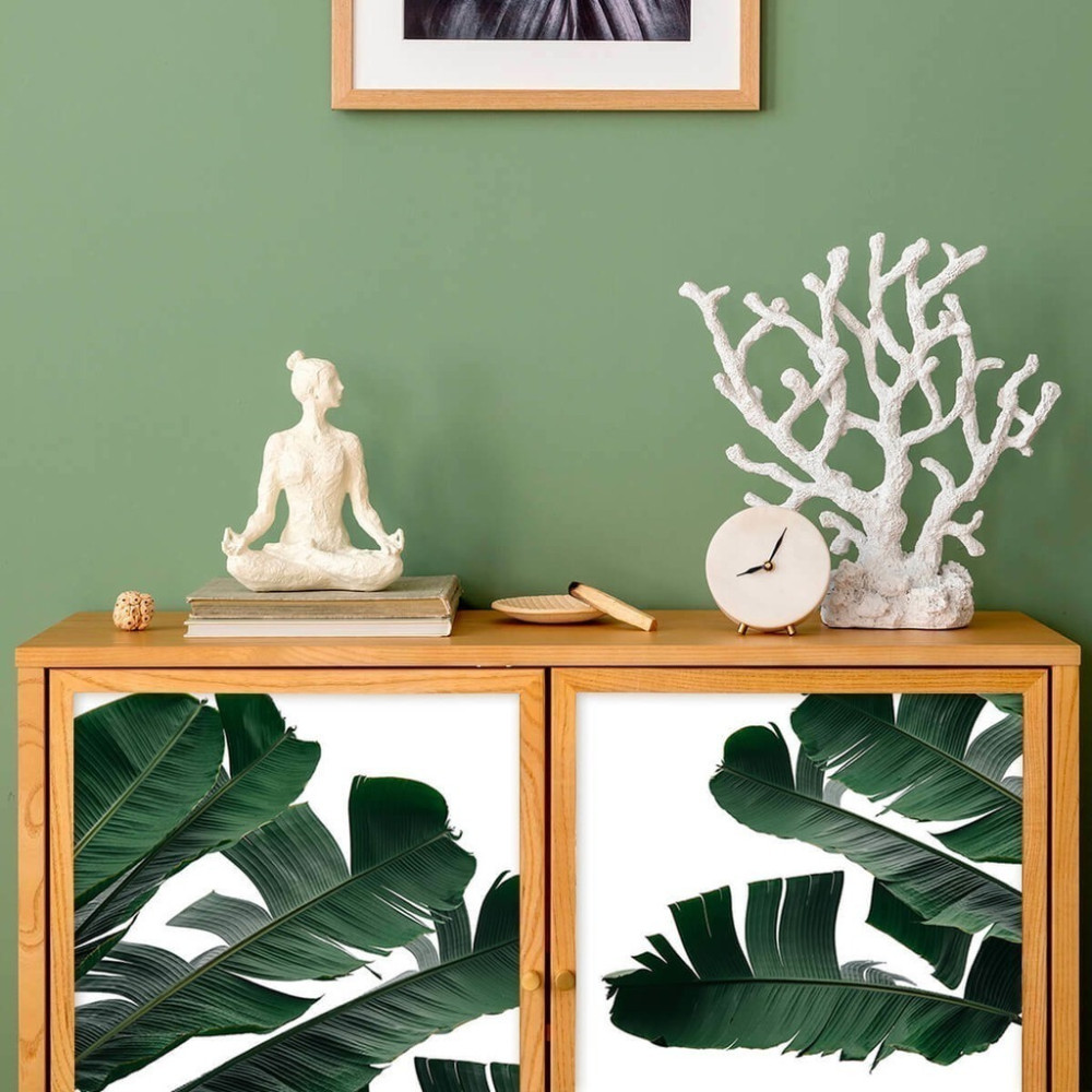 Papel de Parede Personalizado Folhas de Bananeiras