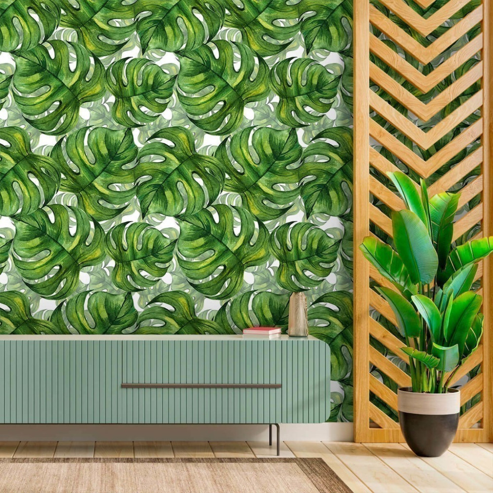 Papel de Parede Personalizado Costela de Adão Fundo Branco