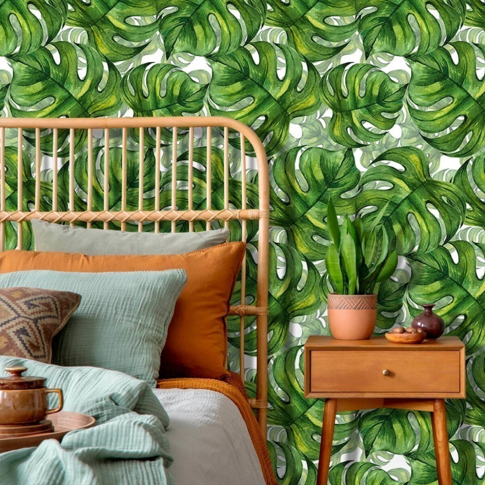 Papel de Parede Personalizado Costela de Adão Fundo Branco