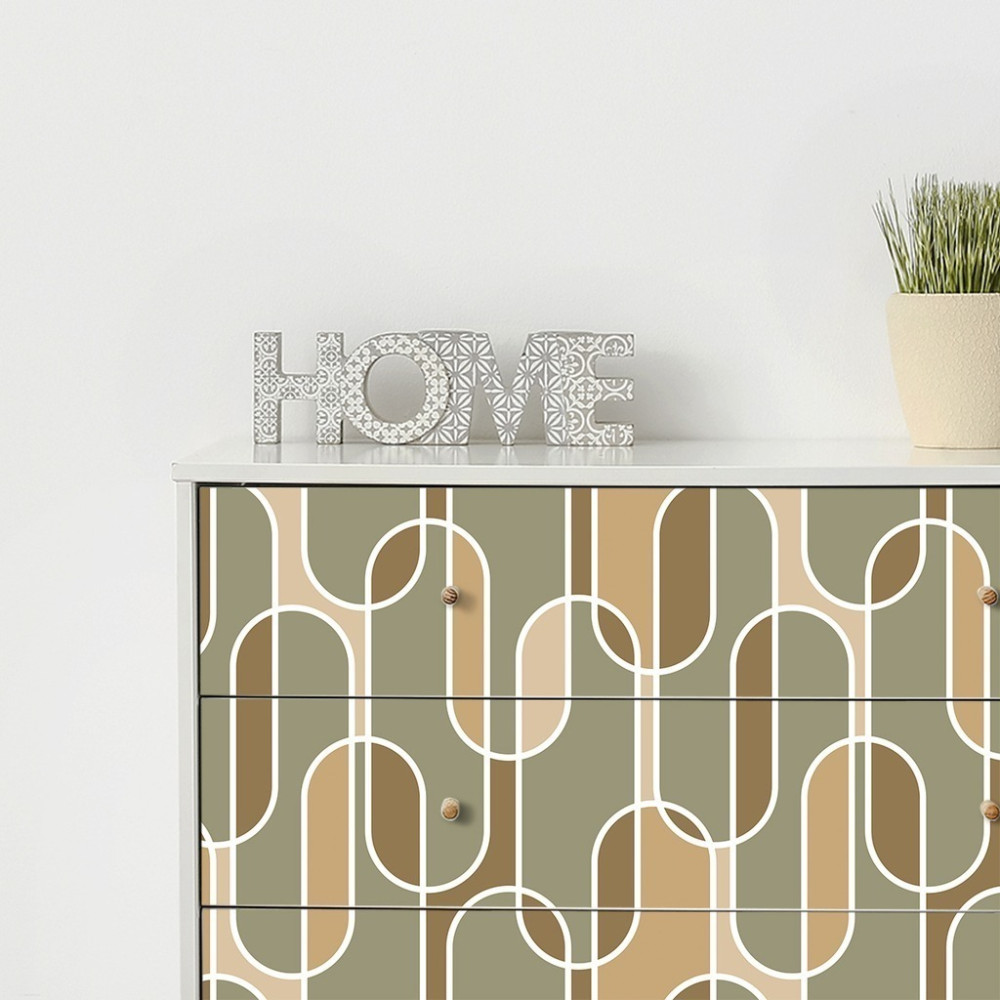 Papel de Parede Personalizado Mosaico de Curvas Papel de Parede Personalizado Mosaico de Curvas