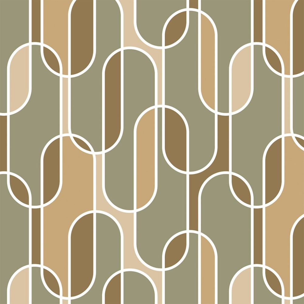 Papel de Parede Personalizado Mosaico de Curvas Papel de Parede Personalizado Mosaico de Curvas