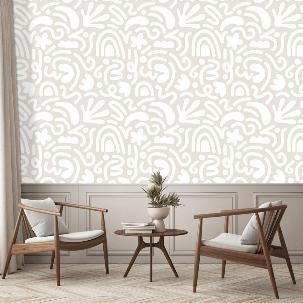 Papel de Parede Personalizado Curvas Abstratas Arte Papel de Parede Personalizado Curvas Abstratas Arte