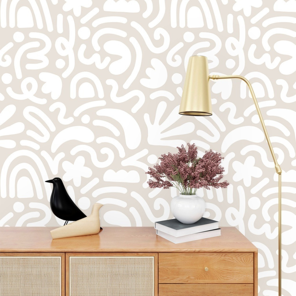 Papel de Parede Personalizado Curvas Abstratas Arte Papel de Parede Personalizado Curvas Abstratas Arte
