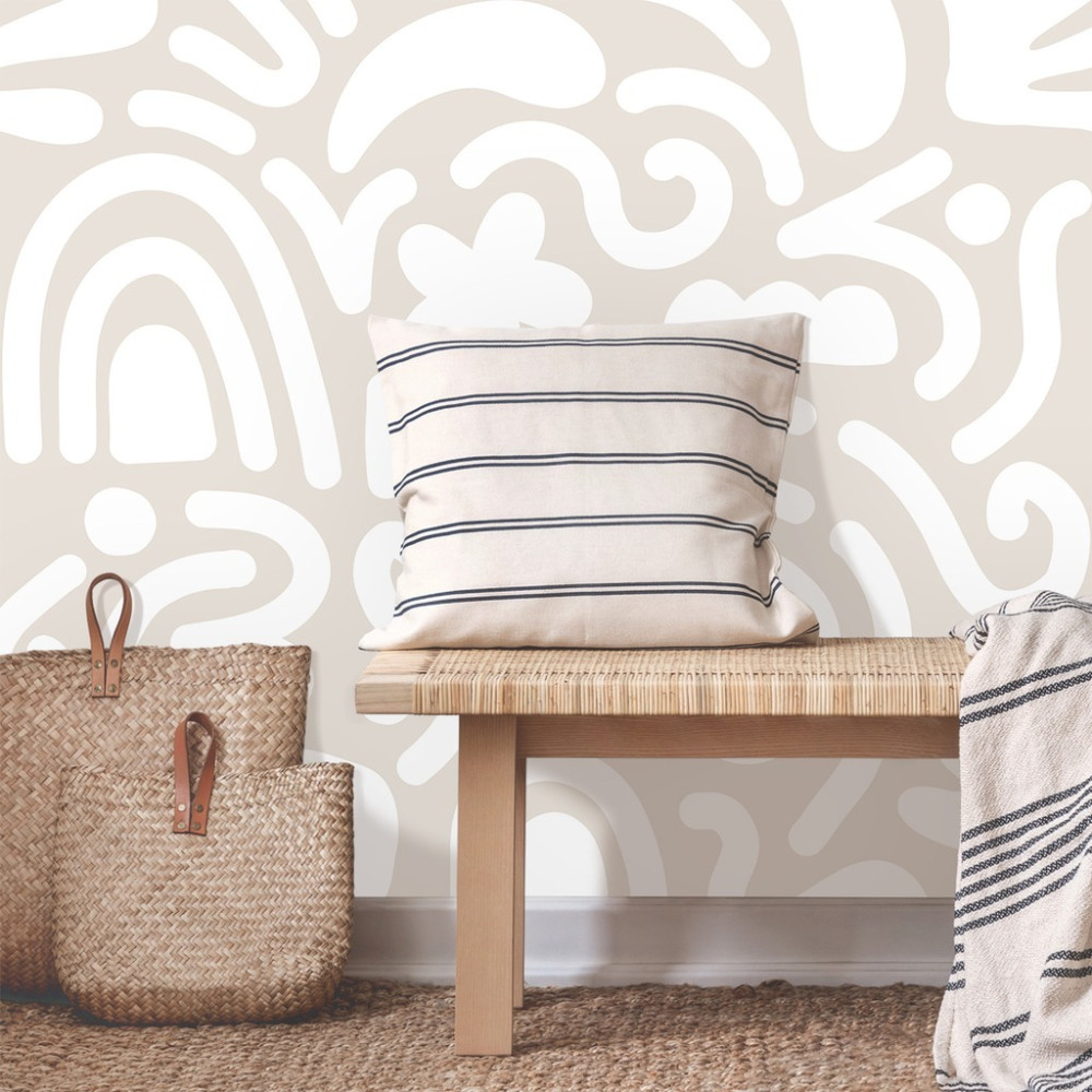 Papel de Parede Personalizado Curvas Abstratas Arte Papel de Parede Personalizado Curvas Abstratas Arte