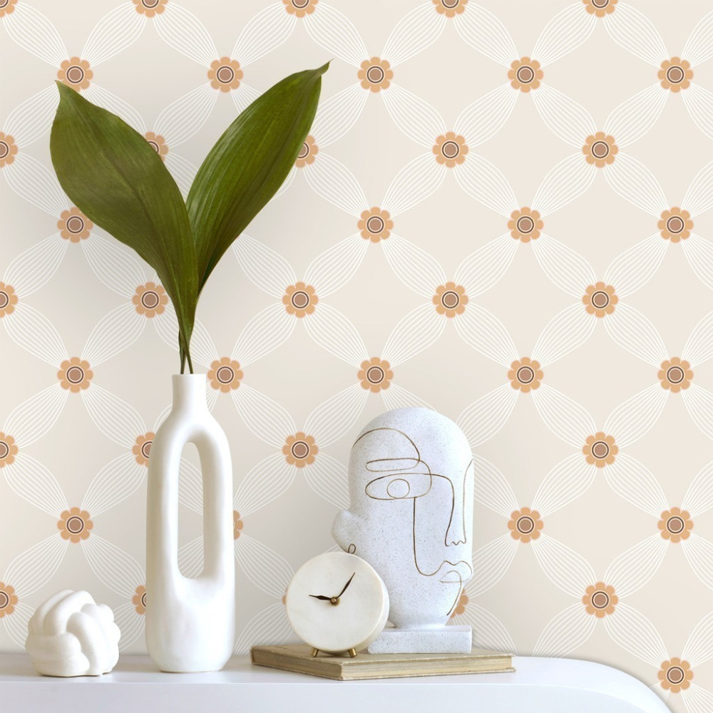 Papel de Parede Personalizado Curvas Florais Papel de Parede Personalizado Curvas Florais