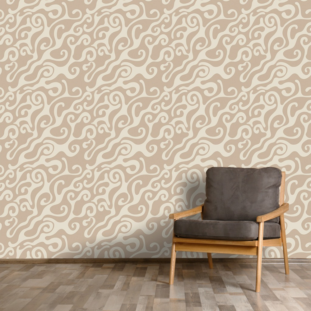 Papel de Parede Personalizado Curvas Onduladas Papel de Parede Personalizado Curvas Onduladas