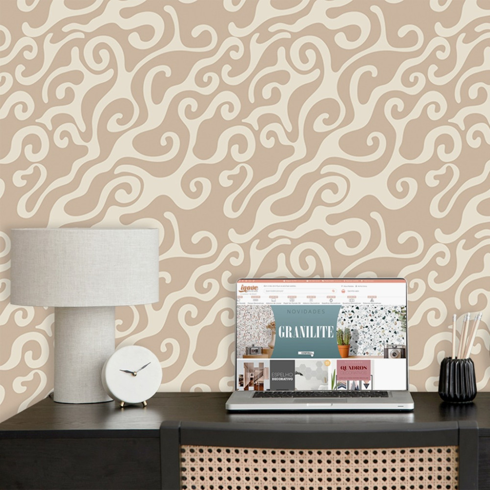 Papel de Parede Personalizado Curvas Onduladas Papel de Parede Personalizado Curvas Onduladas