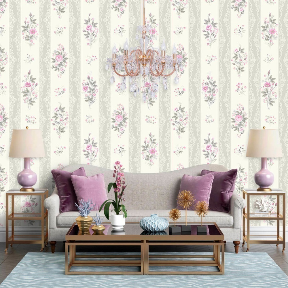 Papel de Parede PersonalizadoListras Florais Clássicas Papel de Parede PersonalizadoListras Florais Clássicas