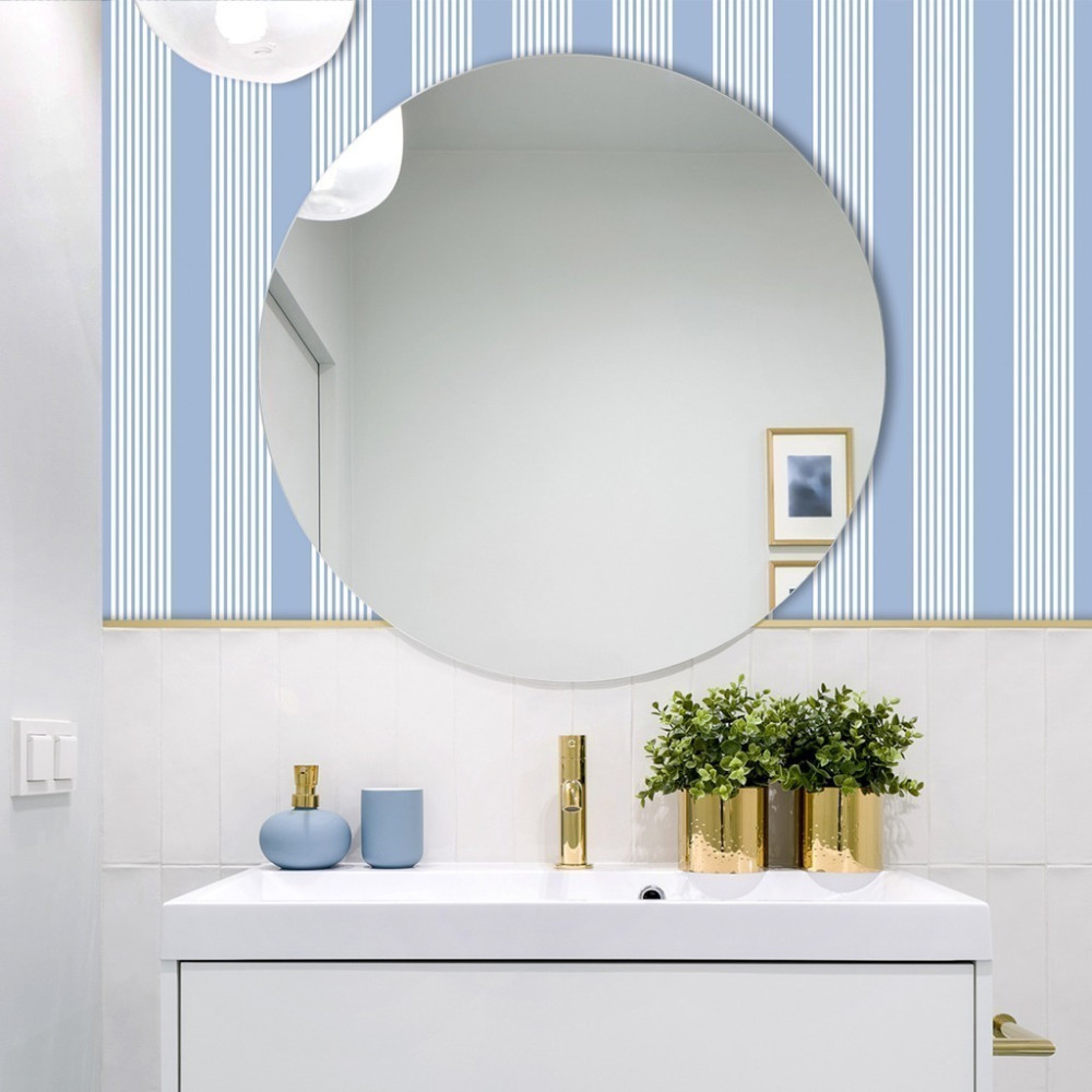 Papel de Parede Personalizado Listras Azul Bebê Papel de Parede Personalizado Listras Azul Bebê