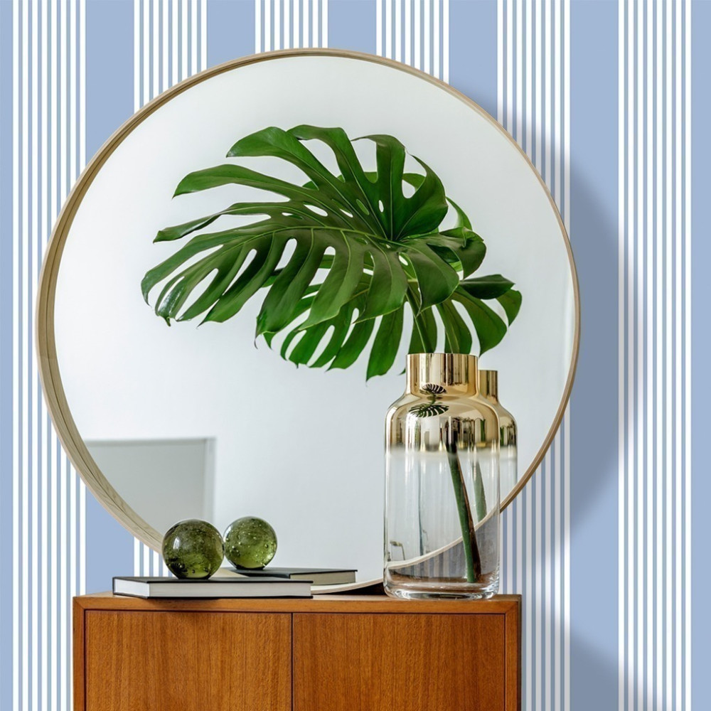 Papel de Parede Personalizado Listras Azul Bebê Papel de Parede Personalizado Listras Azul Bebê