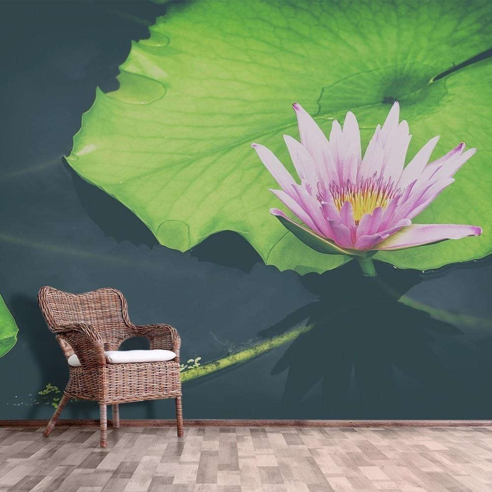 Papel de Parede Personalizado Lótus Rosa Papel de Parede Personalizado Lótus Rosa