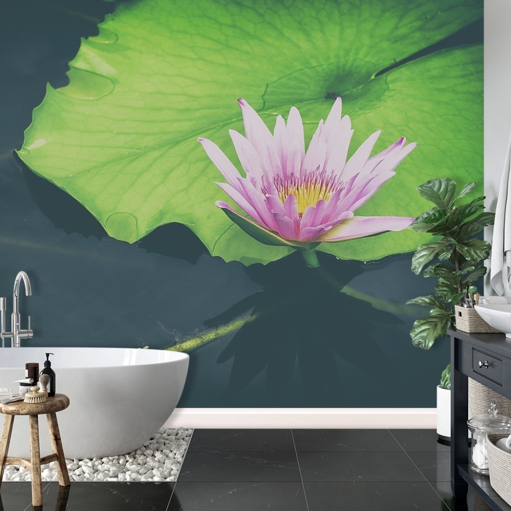 Papel de Parede Personalizado Lótus Rosa Papel de Parede Personalizado Lótus Rosa