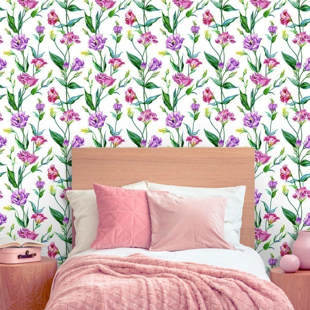 Papel de Parede Personalizado Flores Coloridas