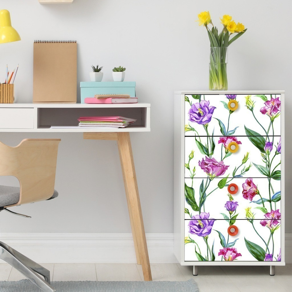 Papel de Parede Personalizado Flores Coloridas