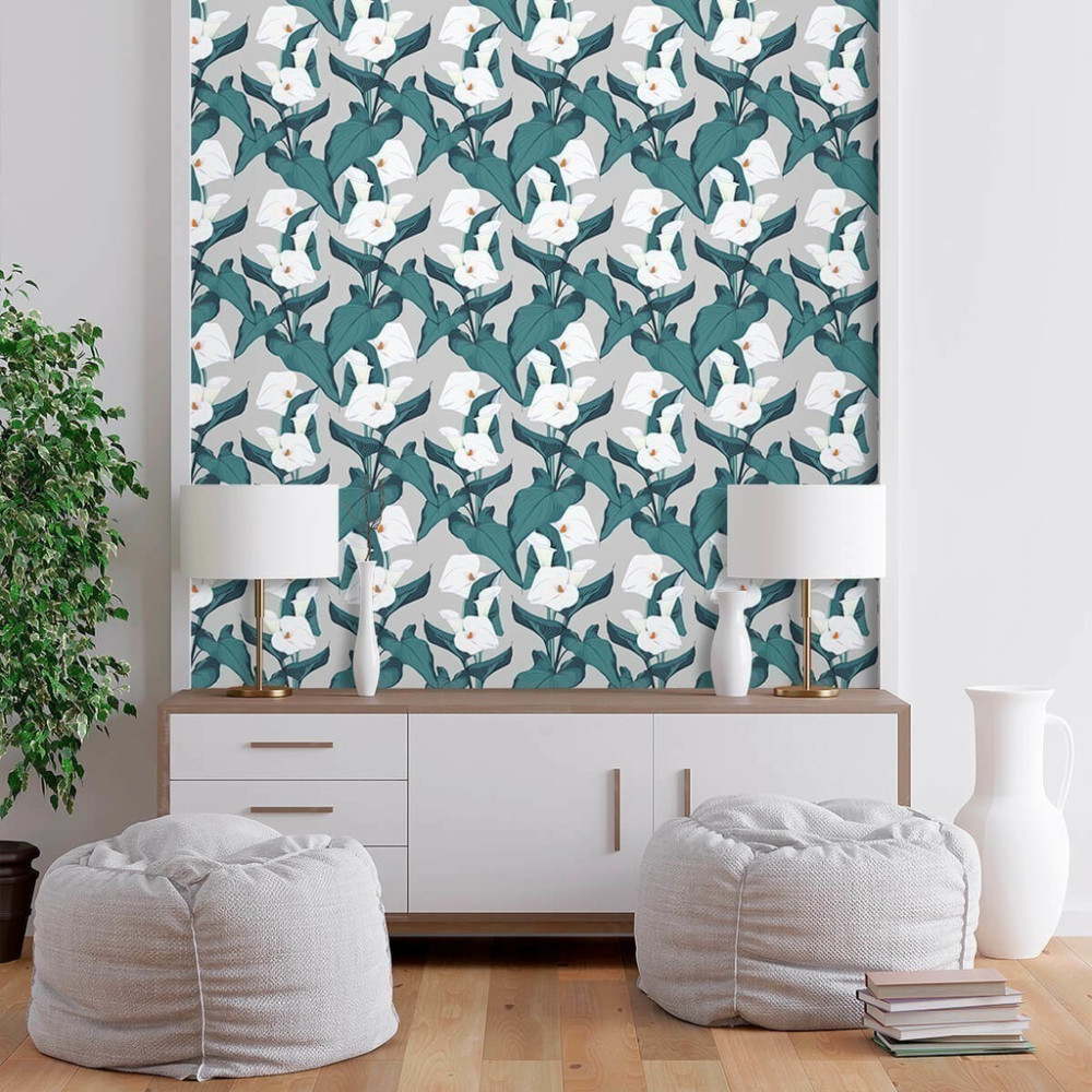 Papel de Parede Personalizado Flor Copo de Leite