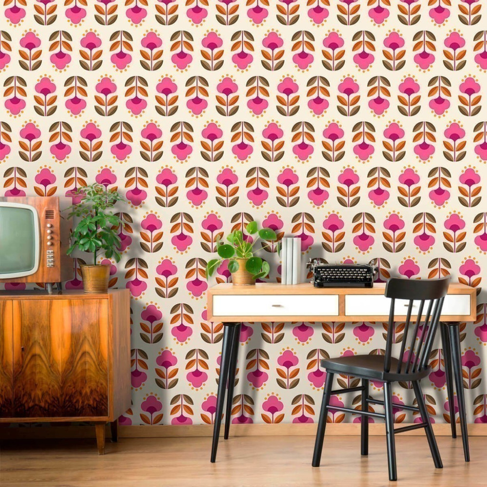 Papel de Parede Personalizado Estampa Floral