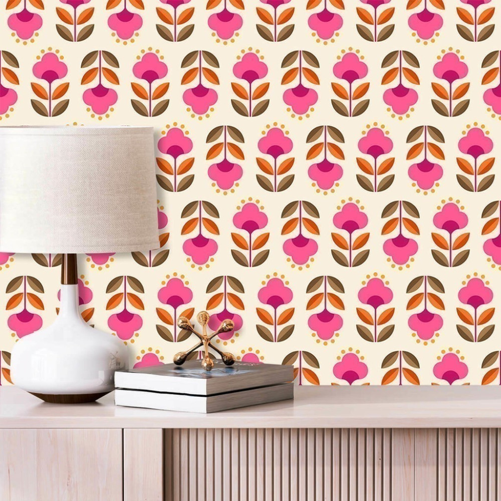 Papel de Parede Personalizado Estampa Floral